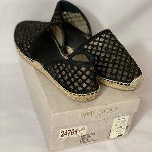 Jimmy Choo Black Suede Espadrille